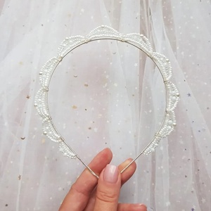 Tiara TANIA - accesorii nuntă - ornamente de păr de nuntă - accesorii păr nuntă - Artynos.ro