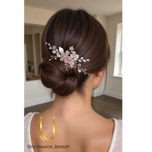 Mon Chery - Pieptan mireasa floral - accesorii nuntă - ornamente de păr de nuntă - accesorii păr nuntă - Artynos.ro