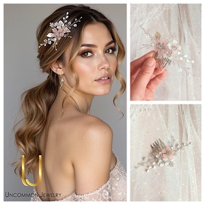 Mon Chery - Pieptan mireasa floral, Accesorii nunta, Ornamente de par de nunta, Accesorii par nunta, Confectionarea bijuteriilor, ARTYNOS