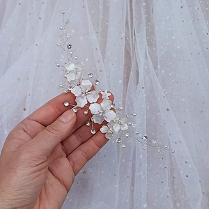 ADORA - Accesoriu de par pentru mirese - accesorii nuntă - ornamente de păr de nuntă - accesorii păr nuntă - Artynos.ro