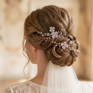 Set de 2 pini mireasa/Ace par mireasa - accesorii nuntă - ornamente de păr de nuntă - accesorii păr nuntă - Artynos.ro