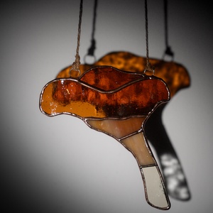 Ciuperca Pleurotus din sticla de vitraliu - arte vizuale și accesorii  - alte arte - Artynos.ro