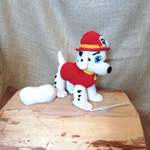 Paw Patrol-Marshall croșetat figura - jucării și echipamente pentru copii - plușuri - personaje de basm din pluș - Artynos.ro