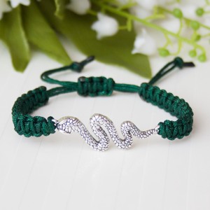 Bratara macramé impletita - Verde sarpe, , , ARTYNOS