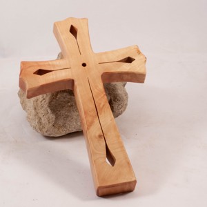 Cruce din lemn modelata, cruce de perete, , , ARTYNOS