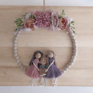 Decor de perete fuzzy, frați și surori macramé pentru copii -  - Artynos.ro