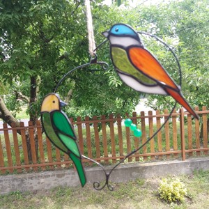 MADARKÁK TIFFANY Suncatcher / fereastră decor pentru iubitorii de natură - casă & stil de viață - accesorii pentru decorat casa - decorațiuni de geam și decorațiuni de ușă  - decor ferestre și autocolant pentru geam - Artynos.ro
