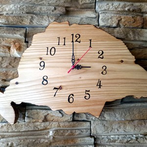 Ceas de perete foarte mare, din lemn, în formă de Ungaria veche, lucrat manual - casă & stil de viață - accesorii pentru decorat casa - decorațiuni de pereți, decorațiuni suspendate - ceasuri de perete - Artynos.ro