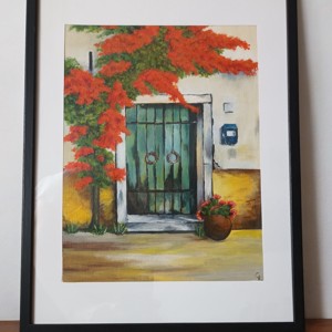 Detaliu casa mediteraneana, Arte vizuale si accesorii , Picturi, Pictura acrilica, , ARTYNOS
