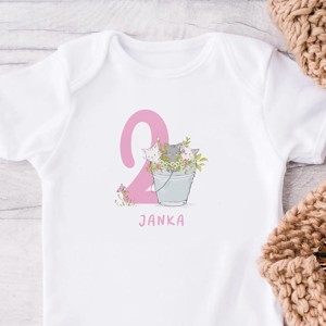 Birthday kitten baby bodysuit, fustă tutu tulle și set bentiță -  - Artynos.ro