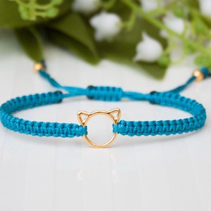 Bratara macramé impletita - Petrol cat, , , ARTYNOS