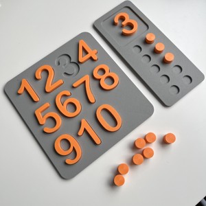  Puzzle cu numere și tavă de numărat Montessori pentru copii mici � Joc educativ imprimat 3D - jucării și echipamente pentru copii - jocuri de gândire - curcubeu montessori, jocuri waldorf - Artynos.ro