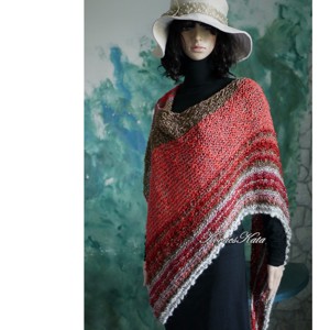 LEA PARIS SHOULDER - sal extravagant din bumbac tricotat manual, sal mare, Imbracaminte si moda, Esarfe, palarii, fularuri, Saluri, Impletitura, ARTYNOS