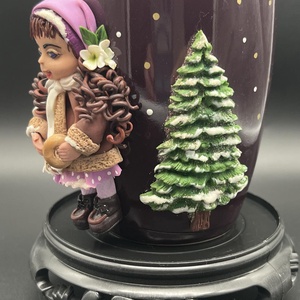 Cana lapte/ceai cu decor din lut polimeric 3D - accesorii de crăciun - decorațiuni de advent - decor de masa advent - Artynos.ro