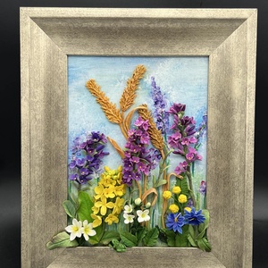 Tablou 3D cu flori de camp - casă & stil de viață - accesorii pentru decorat casa - picturi murale - panouri și tablouri, panouri decorative - Artynos.ro