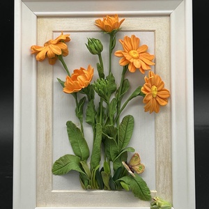 Tablou 3D cu flori de galbenele - casă & stil de viață - accesorii pentru decorat casa - picturi murale - panouri și tablouri, panouri decorative - Artynos.ro