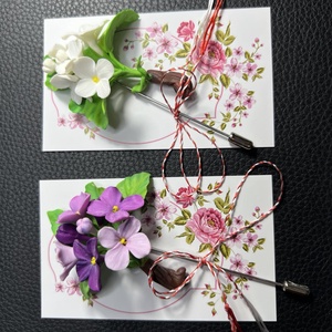 martisoare flori de liliac -brosa - bijuterii - mărțișor - Artynos.ro