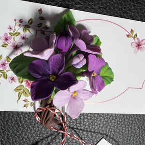martisoare flori de liliac -brosa - bijuterii - mărțișor - Artynos.ro