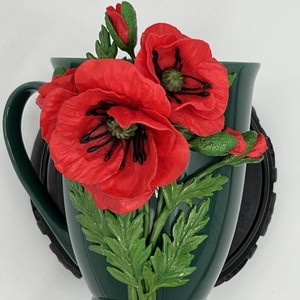 Cana cu maci din lut polimeric - casă & stil de viață - accesorii pentru echipamente de bucătărie - accesorii de servire - căni - Artynos.ro