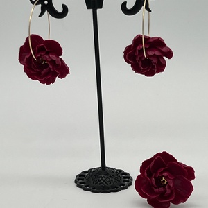 Set cercei + inel florali din lut polimeric - bijuterii - cercei - cercei candelabru - Artynos.ro