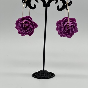Cercei florali din lut polimeric - bijuterii - cercei - cercei candelabru - Artynos.ro