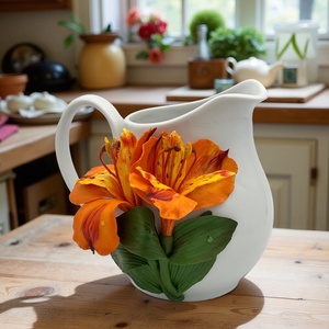  Cana cu flori de Alstroemeria din lut polimeric - Artynos.ro