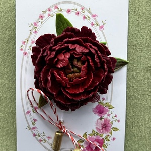 Martisor bujori din lut polimeric    - Artynos.ro