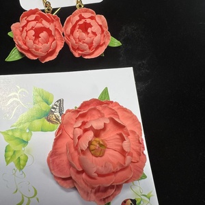 Cercei bujori din lut polimeric - bijuterii - cercei - cercei din rășină - Artynos.ro