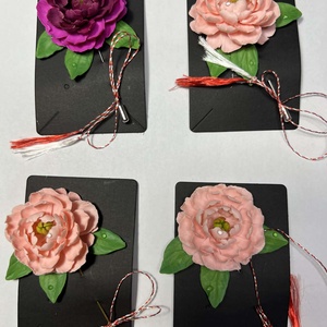 Brosa Martisor bujori - Artynos.ro