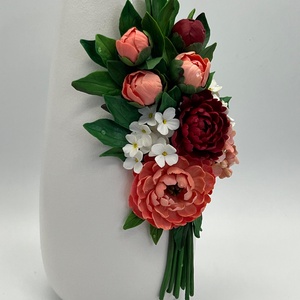 Vaza ceramica cu bujori si liliac-Primăvară Nesfârșită - casă & stil de viață - decorațiuni de casă - accesorii florale - vaze - Artynos.ro