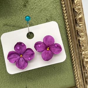 Cercei-Parfum de liliac - bijuterii - cercei - cercei din rășină - Artynos.ro