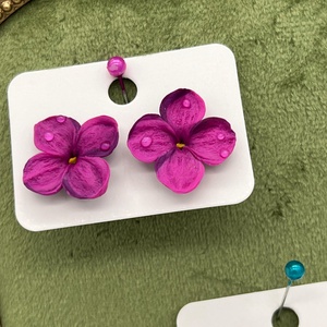 Cercei-Parfum de liliac - bijuterii - cercei - cercei din rășină - Artynos.ro