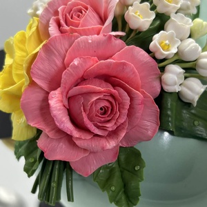  Cana portelan Ambition si lingurita decorate cu lut polimeric - casă & stil de viață - echipamente de bucătărie - accesorii de servire - căni - Artynos.ro