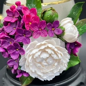 Cani portelan cu flori din liliac si bujori albi - casă & stil de viață - echipamente de bucătărie - accesorii de servire - căni - Artynos.ro