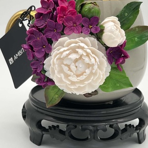 Cani portelan cu flori din liliac si bujori albi - casă & stil de viață - echipamente de bucătărie - accesorii de servire - căni - Artynos.ro