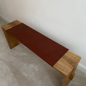 Băncuță cu șezut din piele - casă & stil de viață - mobilier artizanal - bănci - Artynos.ro