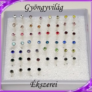 Cercei-bijuterii: cercei din silicon SFSZ-K01-2 piatra de cristal in cutie disd 2mm - Artynos.ro