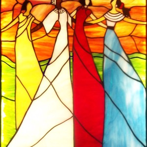 Dancing doamnelor iluminate tiffany arta de perete, , , ARTYNOS