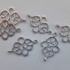 Distantiere metalice - 27x18mm - 10 buc / pachet - culoare argintiu antic, , , ARTYNOS