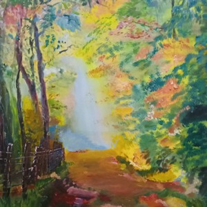 Drum prin pădure � pictură -  - Artynos.ro