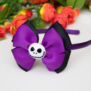 Masnis bentita de par cravata Halloween violet / negru, , , ARTYNOS