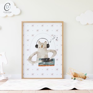 Petrecere de vară pepinieră, poster de grădiniță, set de artă de perete cu animale de pădure 3 buc -  - Artynos.ro