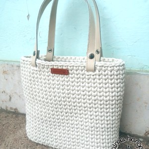 Geanta de mana Crochet City Bag- ecru, , , ARTYNOS