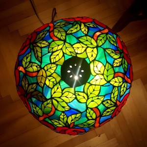 Roșu trandafir tufiș tiffany lampă -  - Artynos.ro