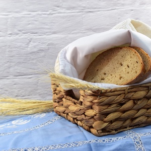 Sac captusit pentru paine 3kg, nowaste, ecologic, floricele (marimea L) sau wetbag - geantă și husă - geantă pentru cumpărături - pungă de pâine - Artynos.ro