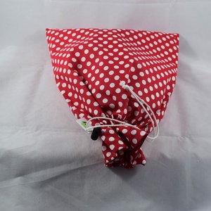 Sac captusit pentru paine 2kg, nowaste, ecologic, rosu cu buline (marimea M) sau wetbag - geantă și husă - geantă pentru cumpărături - pungă de pâine - Artynos.ro