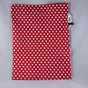 Sac captusit pentru paine 1kg, nowaste, ecologic, rosu cu buline (marimea S) sau wetbag - geantă și husă - geantă pentru cumpărături - pungă de pâine - Artynos.ro