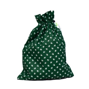 Sac captusit pentru paine 3kg, nowaste, ecologic, verde cu floricele (marimea L) sau wetbag - geantă și husă - geantă pentru cumpărături - pungă de pâine - Artynos.ro