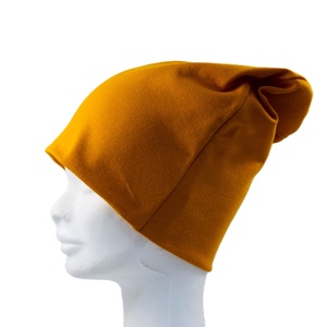 Caciula din bumbac, unisex, galben mustar - îmbrăcăminte și modă - eșarfe, pălării, fularuri - căciulă - Artynos.ro