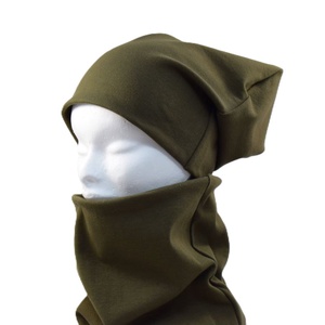 Caciula din bumbac, unisex, verde oliv - îmbrăcăminte și modă - eșarfe, pălării, fularuri - căciulă - Artynos.ro